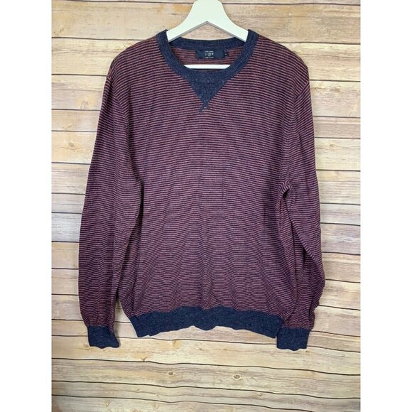 J Crew Mens XL Striped Sweater 100% Cotton - Picture 1 of 10